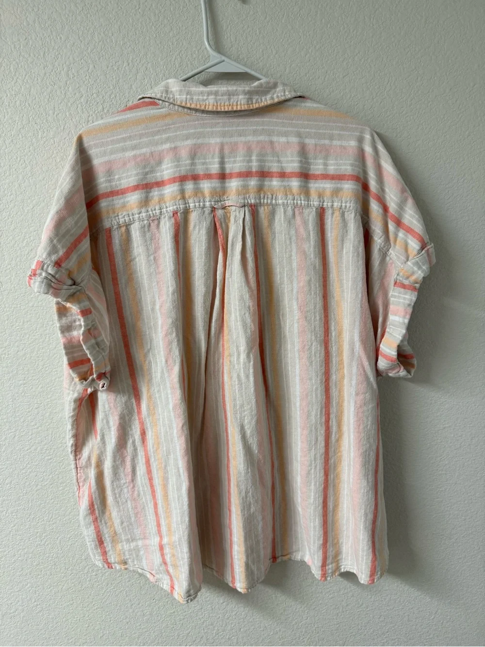 Terra & Sky Peach and Cream Striped Knit Top - Picture 5 of 5